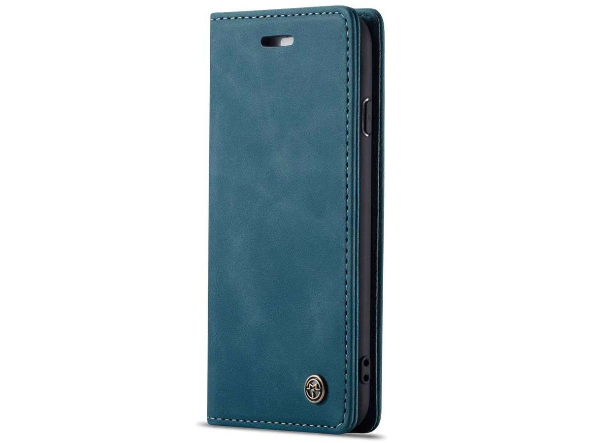 CaseMe Vintage BookCase Blauw - iPhone SE / 8 / 7 hoesje