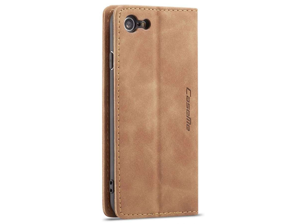 CaseMe Vintage BookCase Tan - iPhone SE / 8 / 7 hoesje