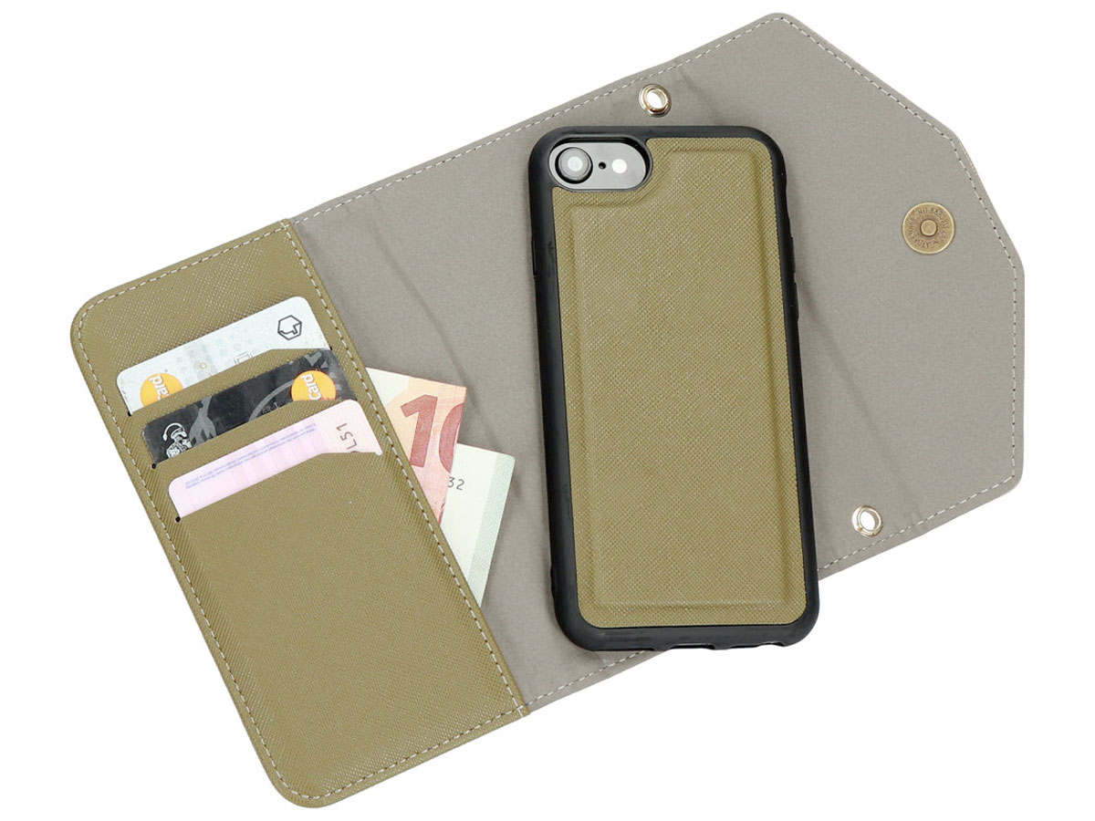 Casetastic Saffiano 2in1 Clutch Case Groen - iPhone SE/8/7 hoesje