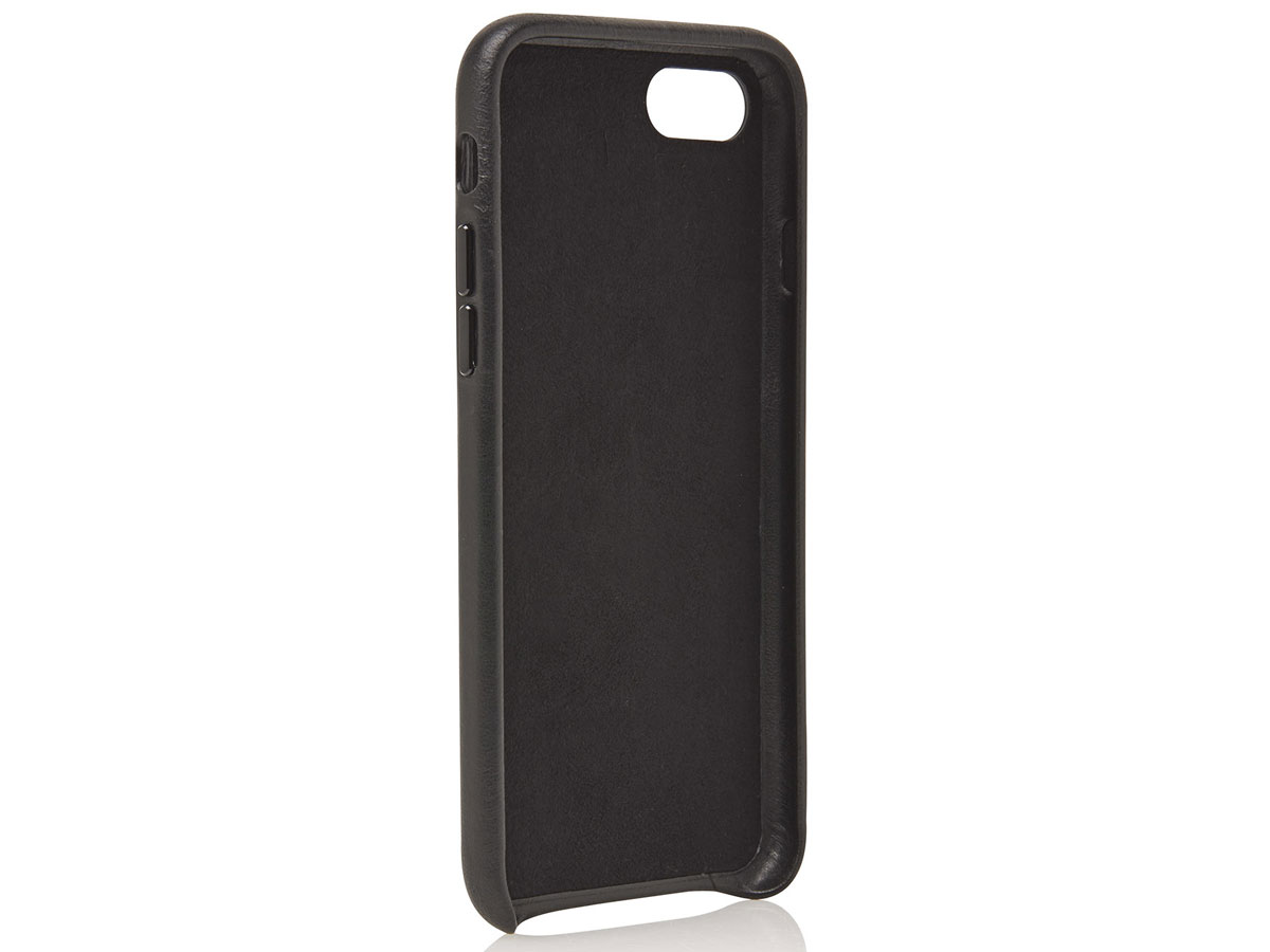 Castelijn & Beerens Back Case Zwart Leer - iPhone SE/8/7 hoesje