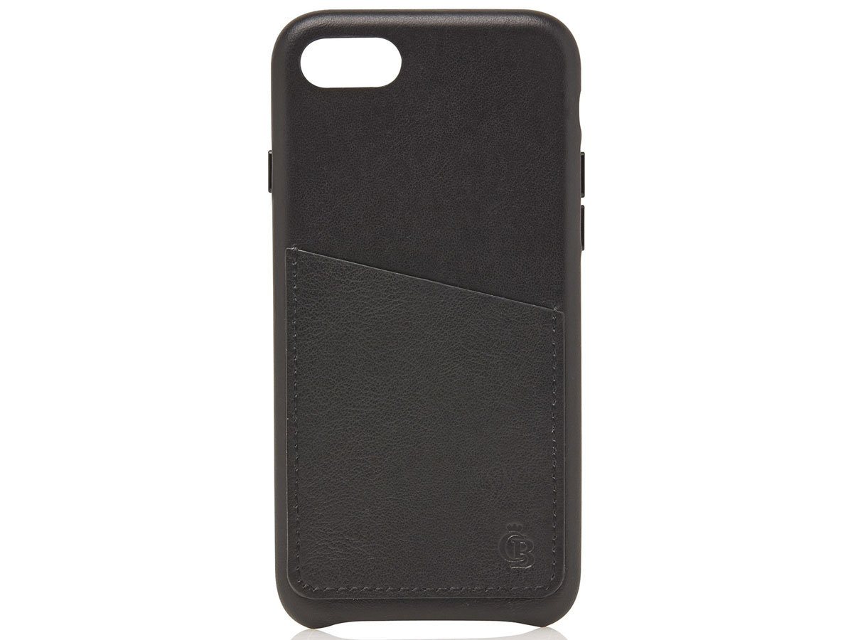 Castelijn & Beerens Back Case Zwart Leer - iPhone SE/8/7 hoesje