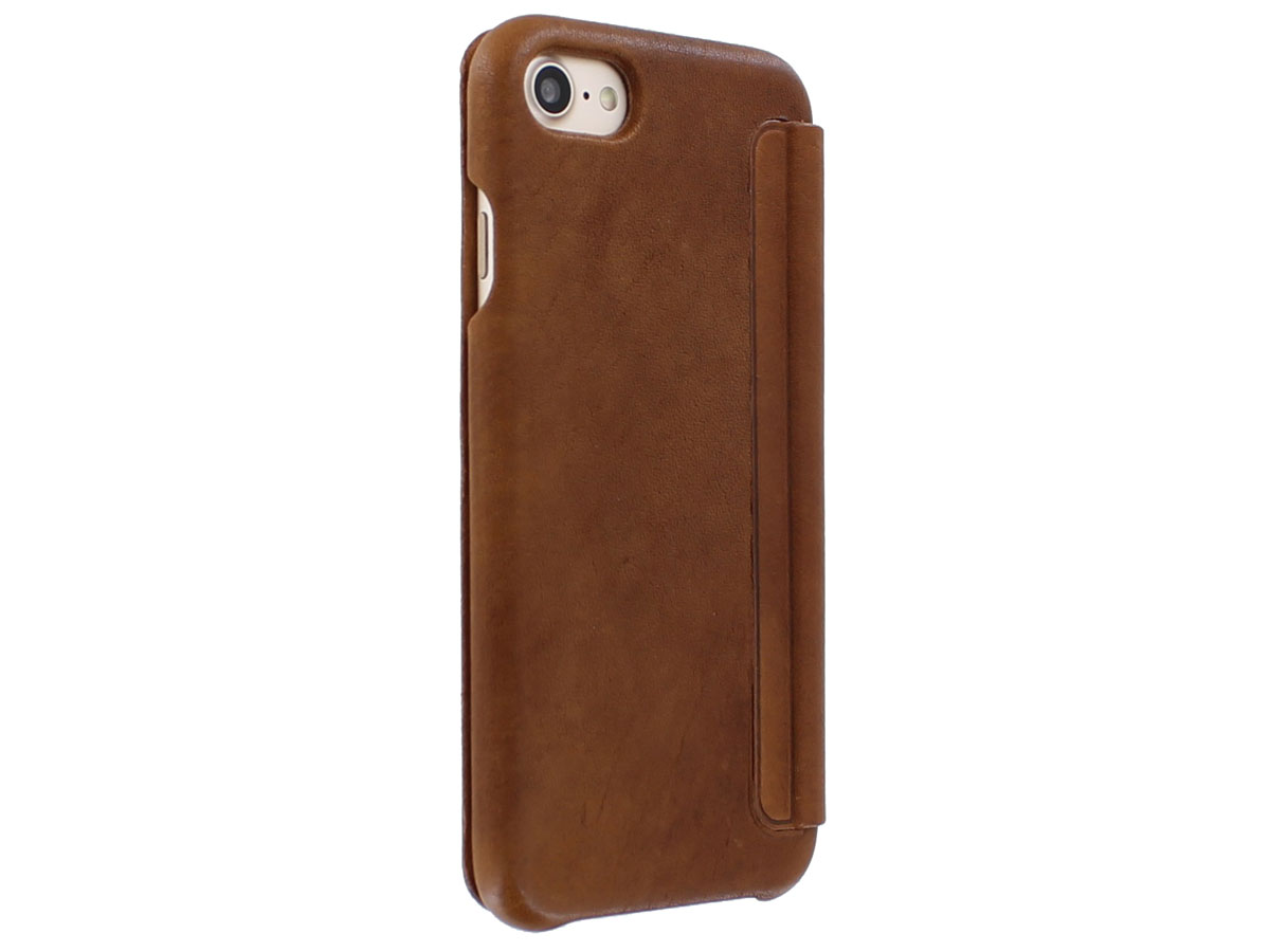 Graffi Oyster Folio Bruin Leer - iPhone SE / 8 / 7 / 6(s) hoesje