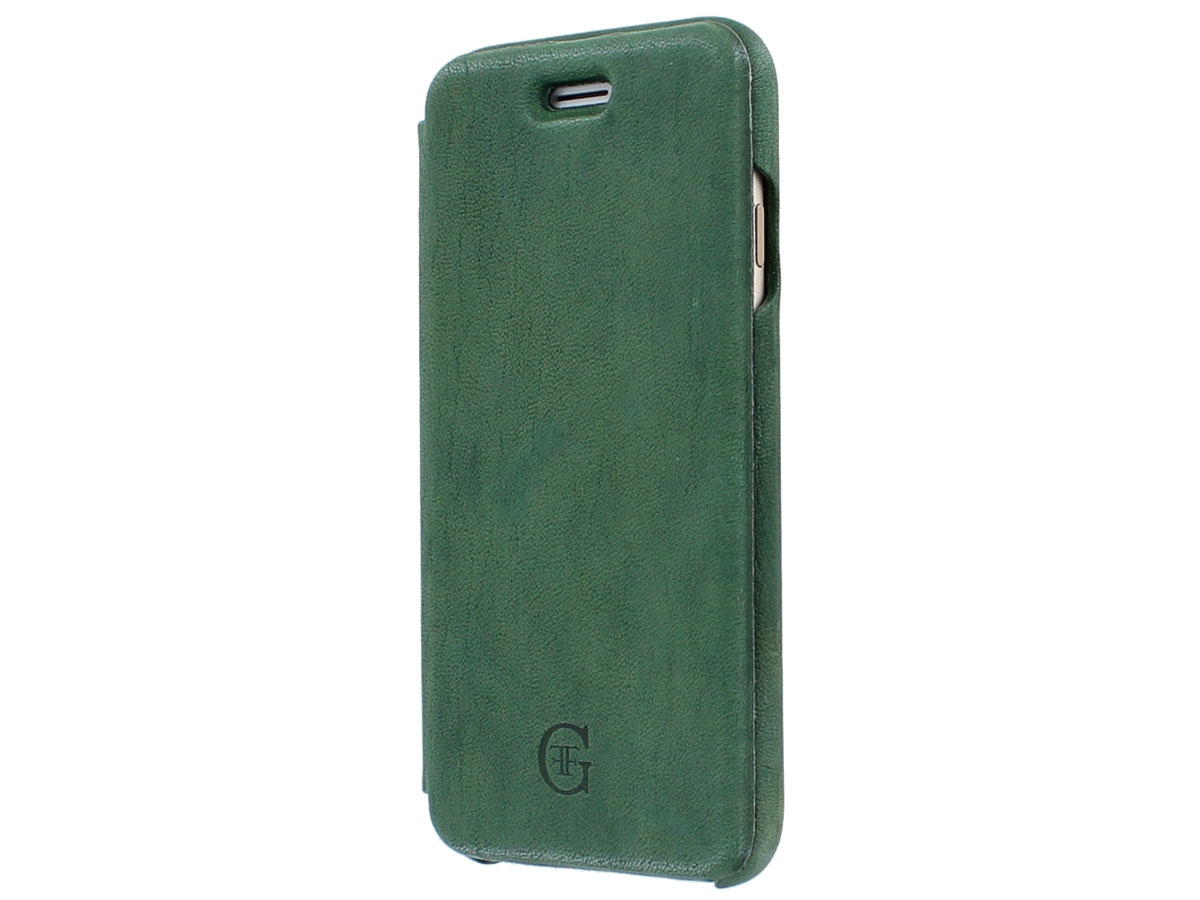 Graffi Oyster Folio Groen Leer - iPhone SE / 8 / 7 / 6(s) hoesje