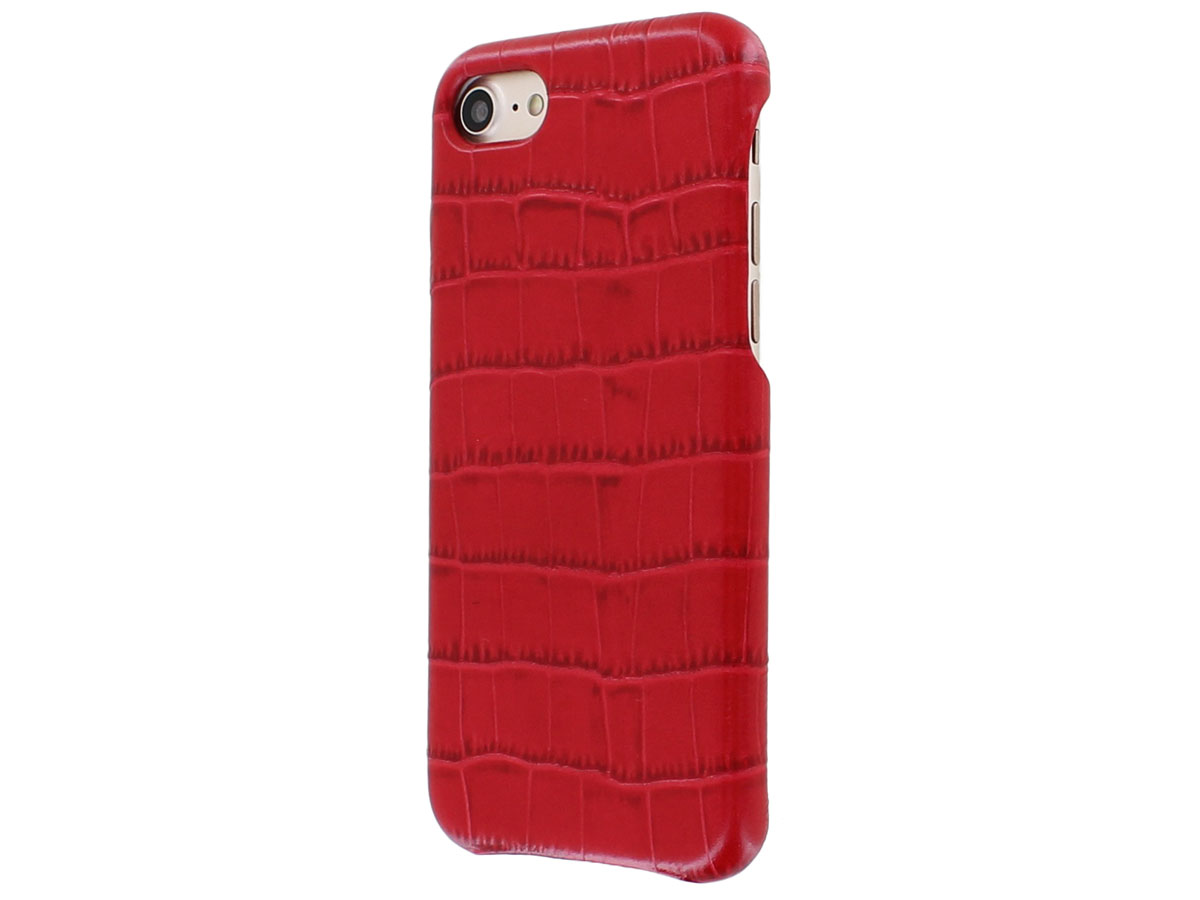 Graffi Cover Croco Rood Leer - iPhone SE / 8 / 7 / 6(s) hoesje