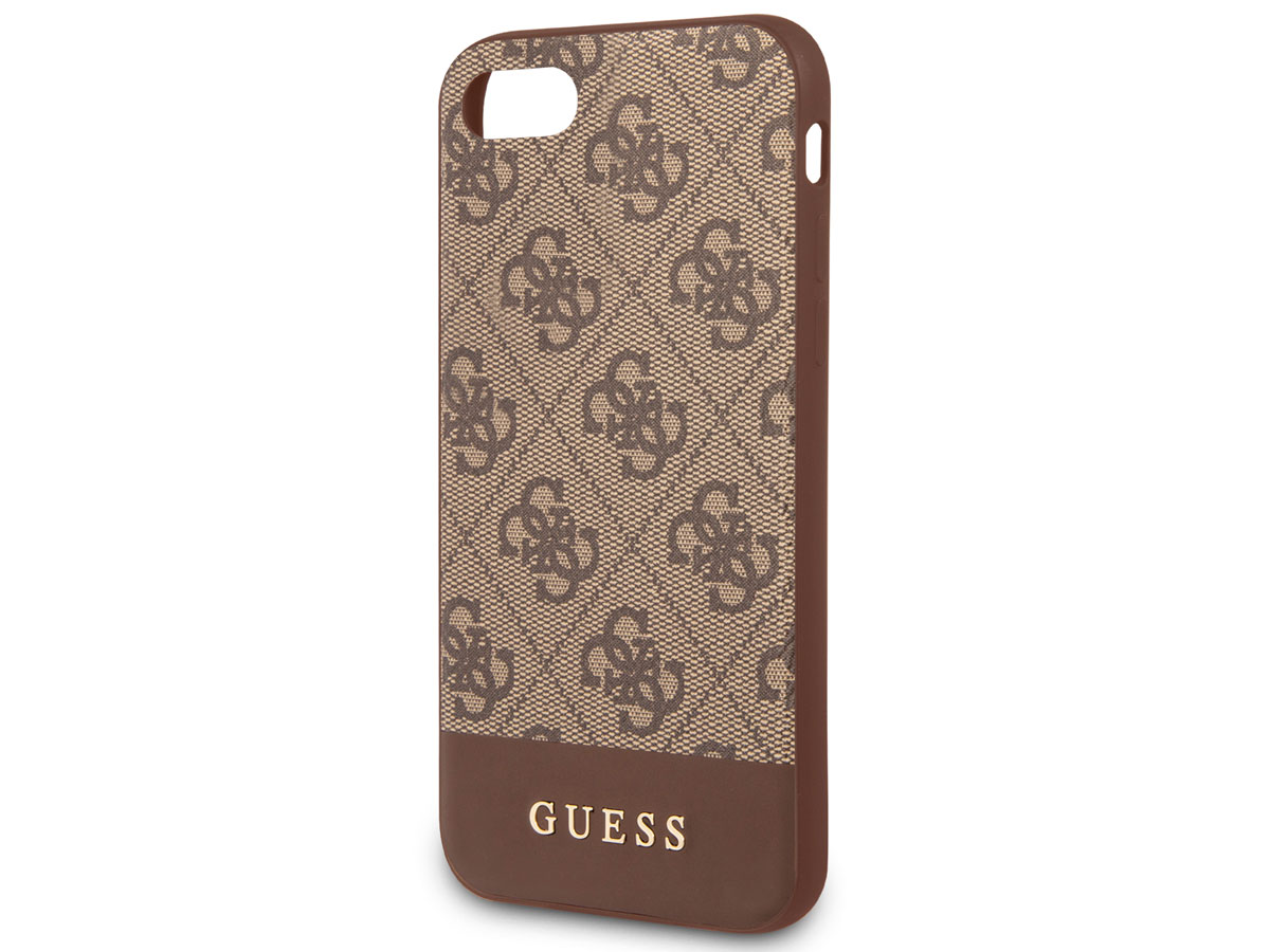 Guess 4G Monogram Case Bruin - iPhone SE / 8 / 7 / 6 hoesje