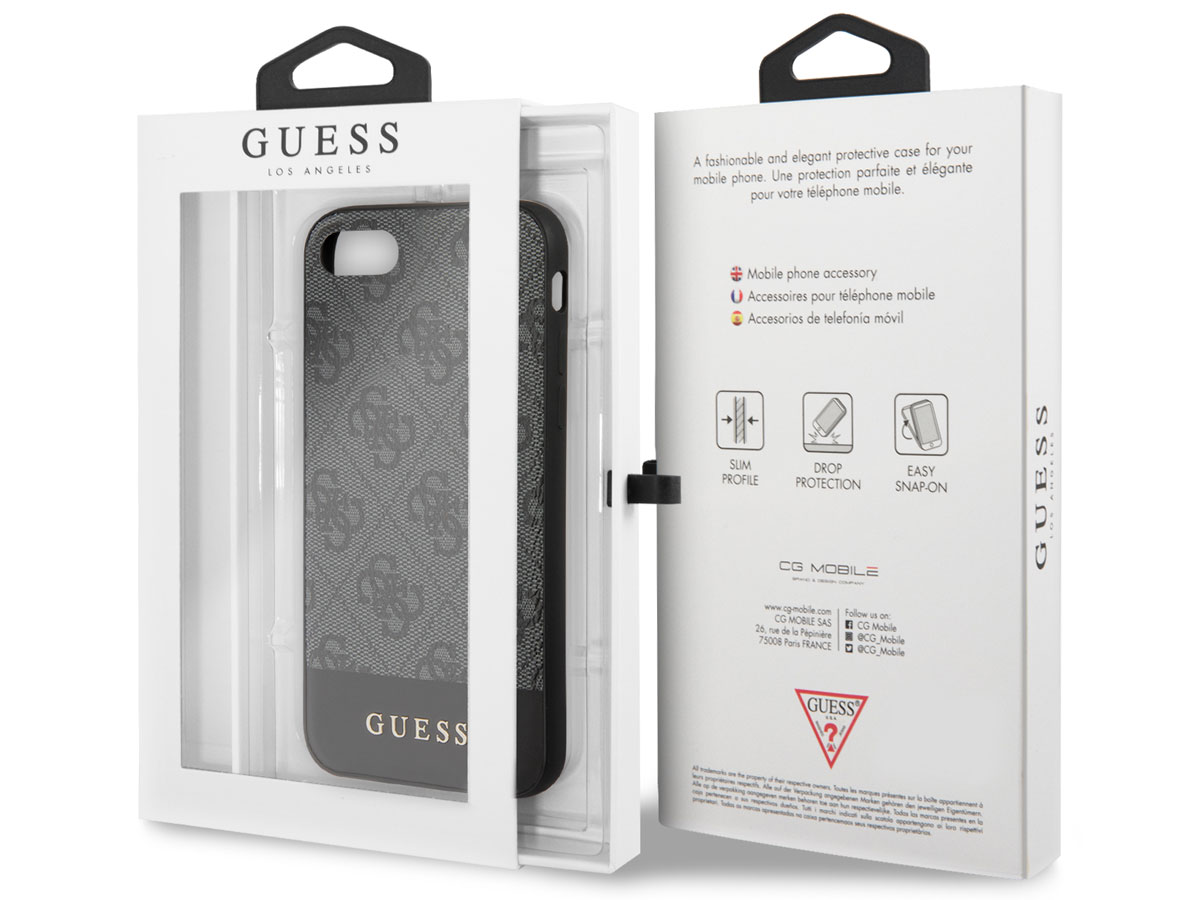 Guess 4G Monogram Case Grijs - iPhone SE / 8 / 7 / 6 hoesje