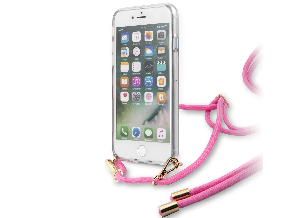 Guess 4G Necklace Case Roze - iPhone SE / 8 / 7 / 6 hoesje
