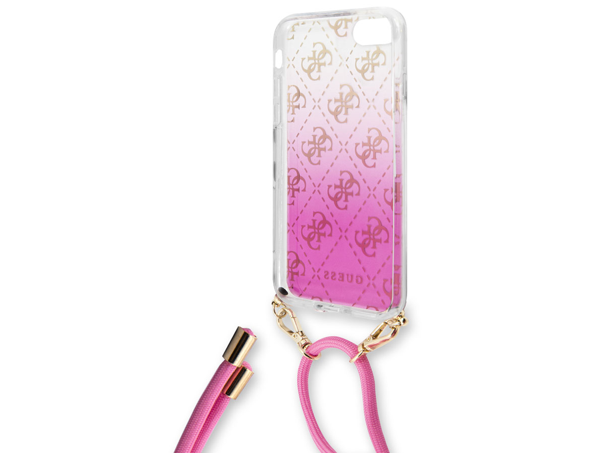 Guess 4G Necklace Case Roze - iPhone SE / 8 / 7 / 6 hoesje