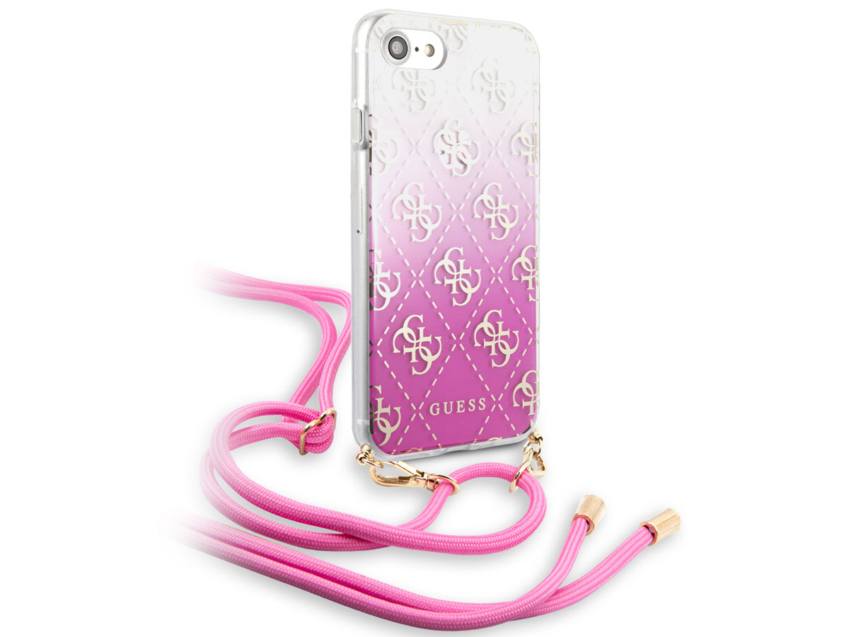 Guess 4G Necklace Case Roze - iPhone SE / 8 / 7 / 6 hoesje