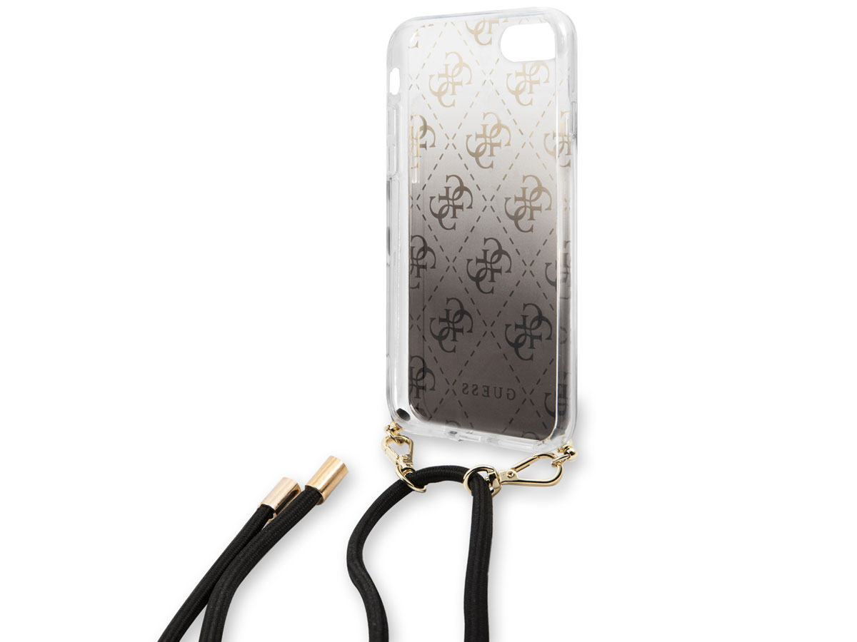 Guess 4G Necklace Case Zwart - iPhone SE / 8 / 7 / 6 hoesje