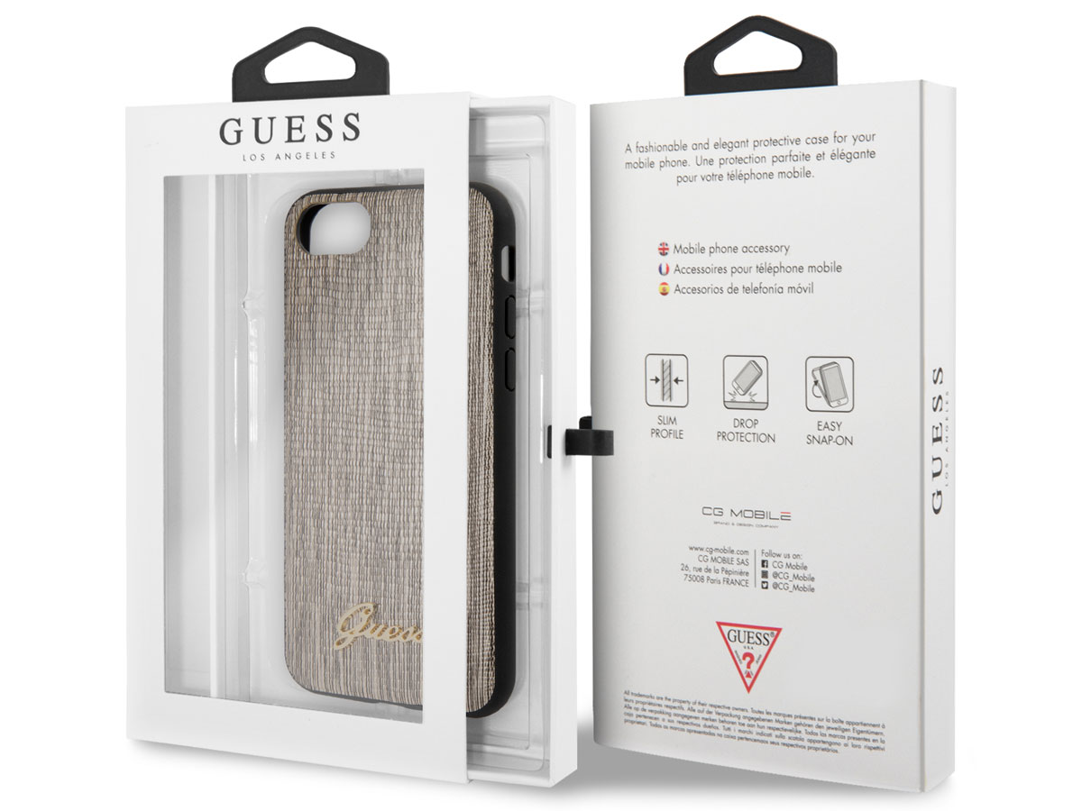 Guess Lizard Case Goud - iPhone SE / 8 / 7 / 6 hoesje