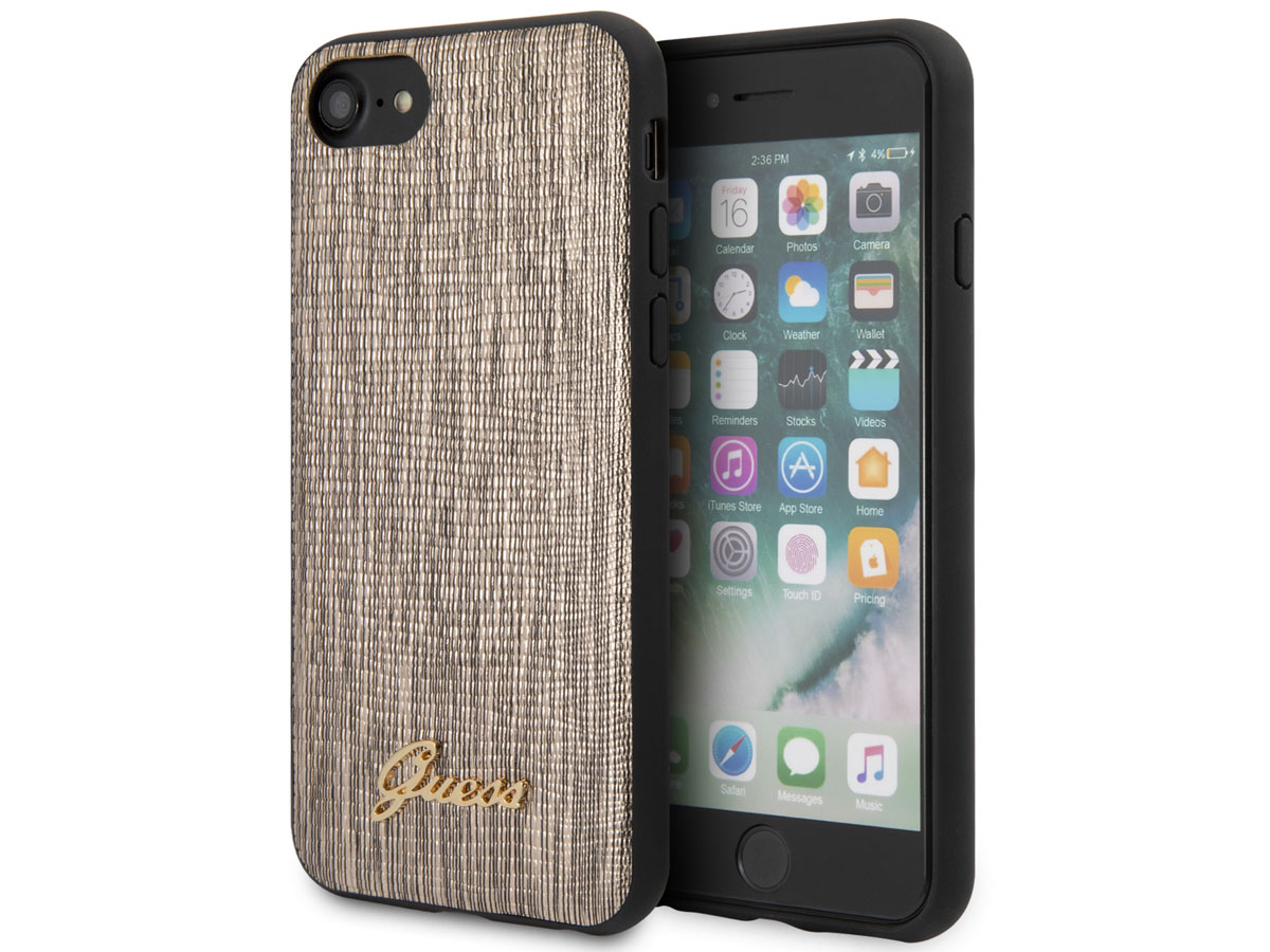 Guess Lizard Case Goud - iPhone SE / 8 / 7 / 6 hoesje