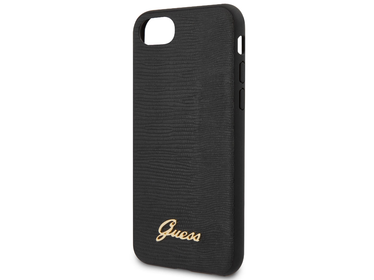 Guess Lizard Case Zwart - iPhone SE / 8 / 7 / 6 hoesje