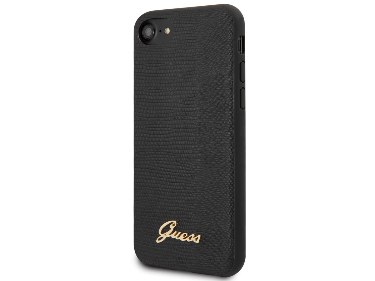 Guess Lizard Case Zwart - iPhone SE / 8 / 7 / 6 hoesje