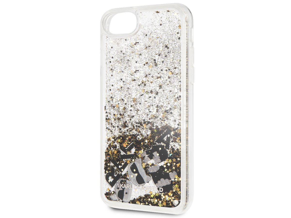 Karl Lagerfeld Iconic Glitter Case Goud - iPhone SE / 8 / 7 / 6 hoesje