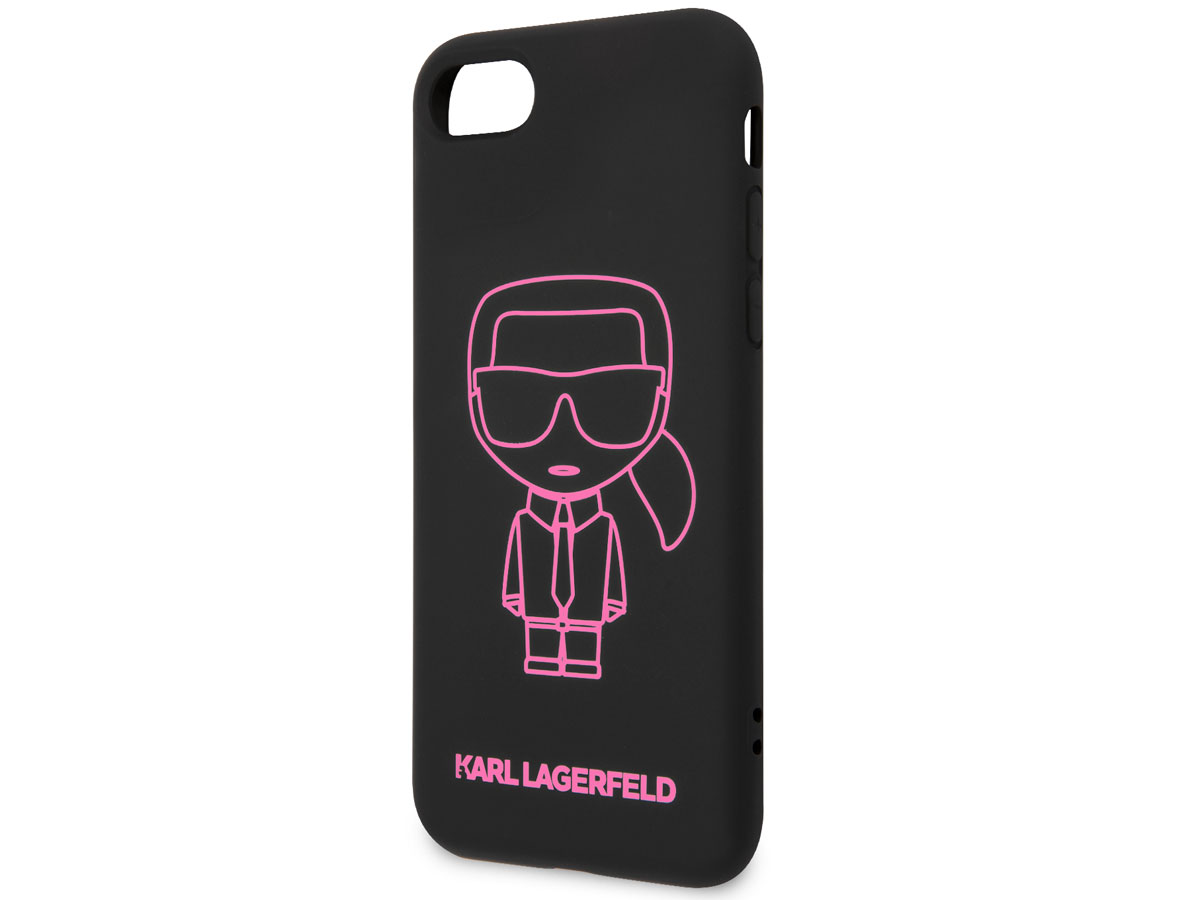 Karl Lagerfeld Iconic Neon Black - iPhone SE / 8 / 7 / 6 hoesje