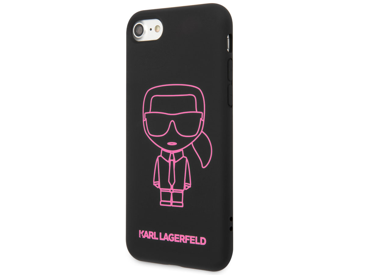 Karl Lagerfeld Iconic Neon Black - iPhone SE / 8 / 7 / 6 hoesje