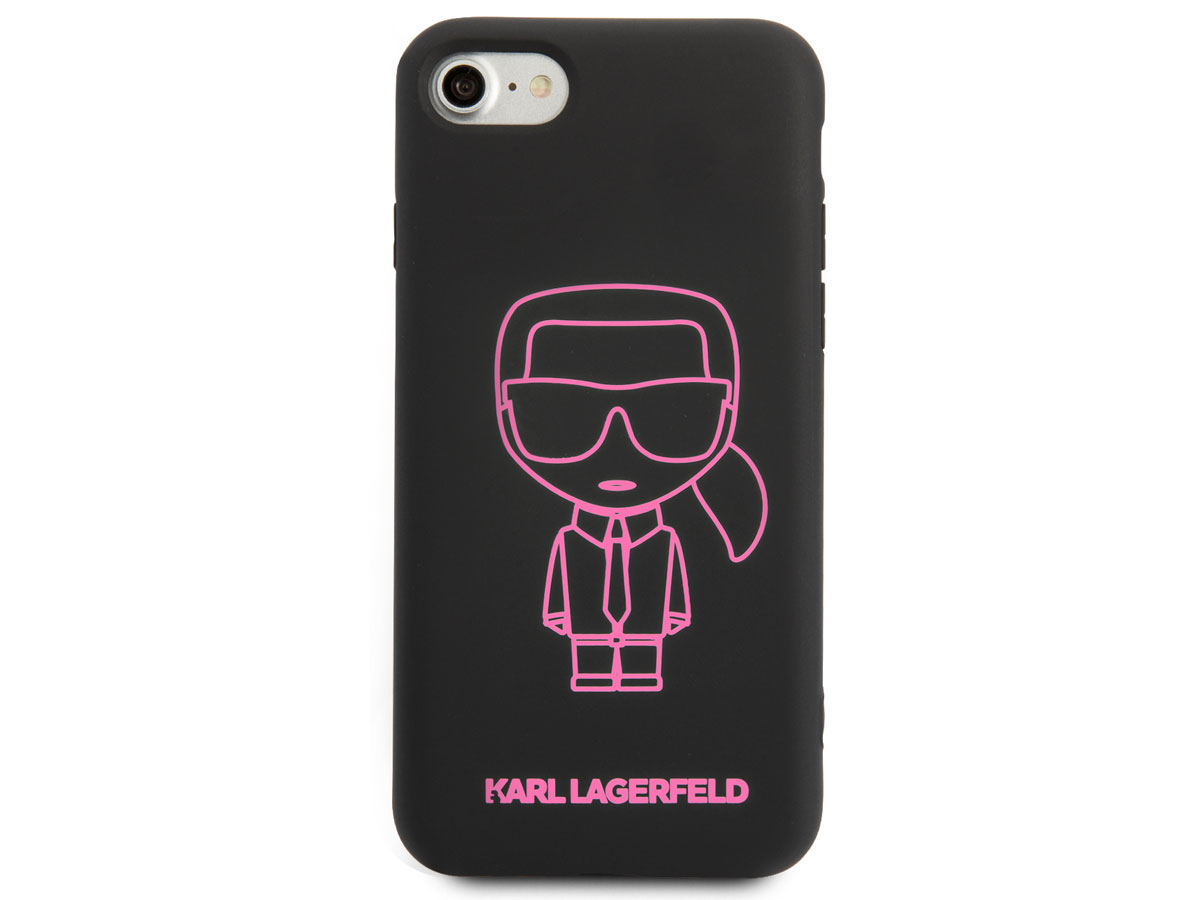 Karl Lagerfeld Iconic Neon Black - iPhone SE / 8 / 7 / 6 hoesje