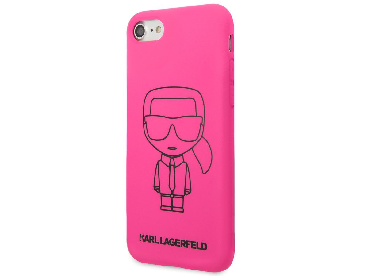 Karl Lagerfeld Iconic Neon Pink - iPhone SE / 8 / 7 / 6 hoesje