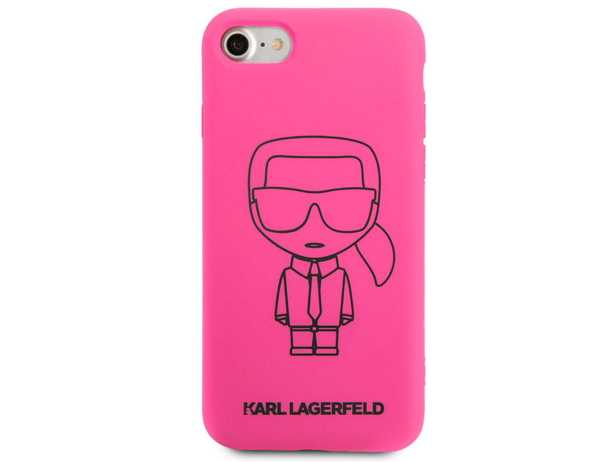 Karl Lagerfeld Iconic Neon Pink - iPhone SE / 8 / 7 / 6 hoesje
