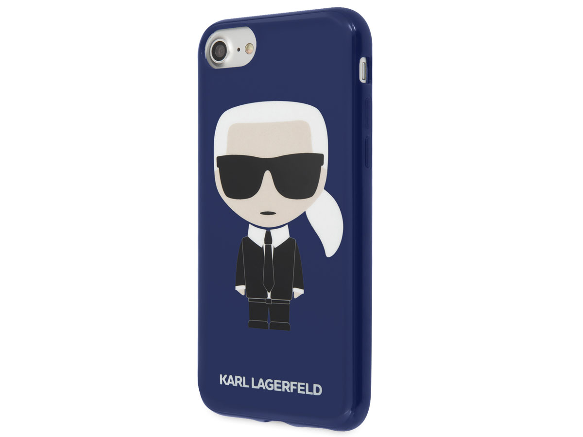 Karl Lagerfeld Iconic Case Blauw - iPhone SE / 8 / 7 / 6 hoesje