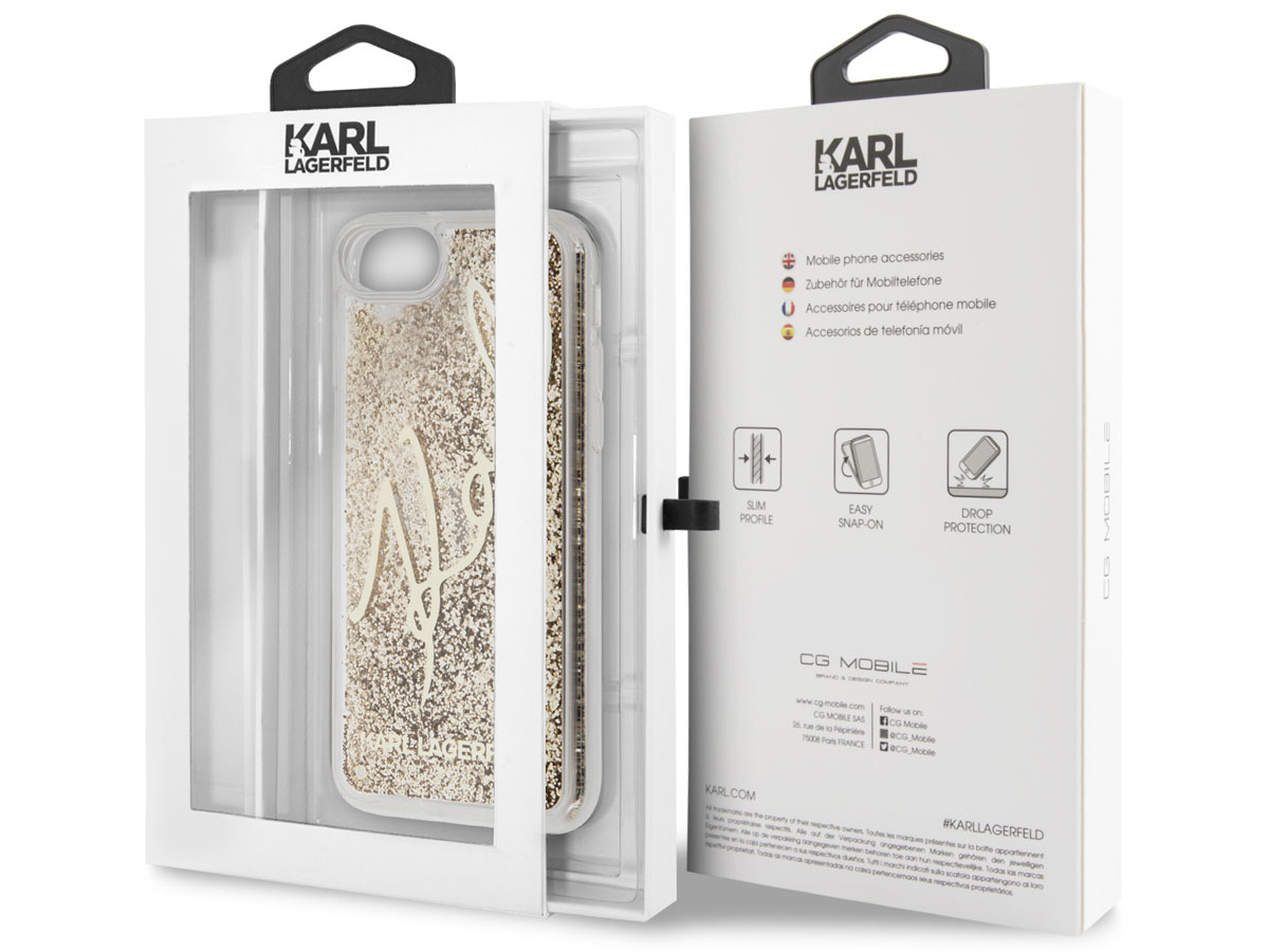 Karl Lagerfeld Signature Case Goud - iPhone SE / 8 / 7 / 6(s) hoesje