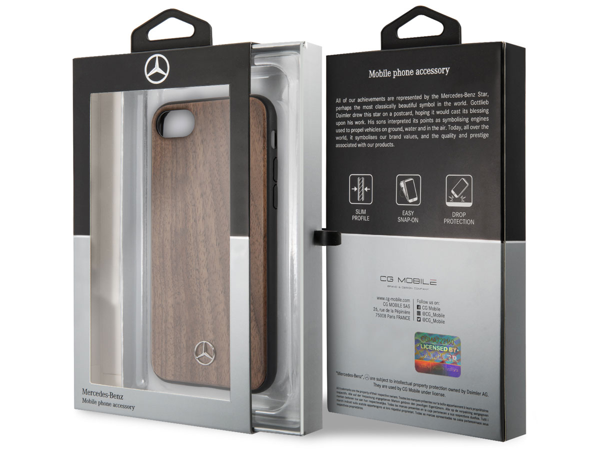 Mercedes-Benz Walnut Case - Houten iPhone 8/7/6(s) hoesje