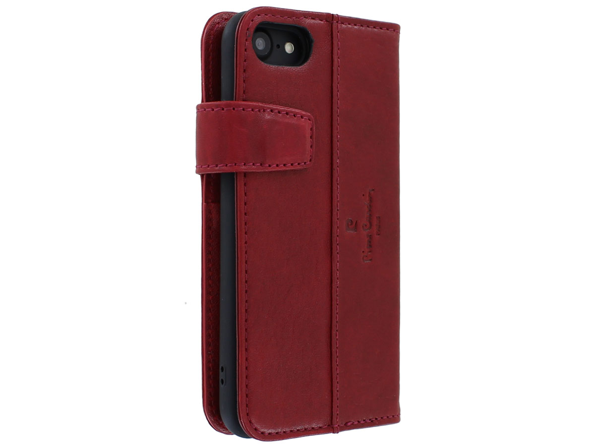 Pierre Cardin Leather Bookcase Rood - iPhone SE 2020/8/7 Hoesje Leer