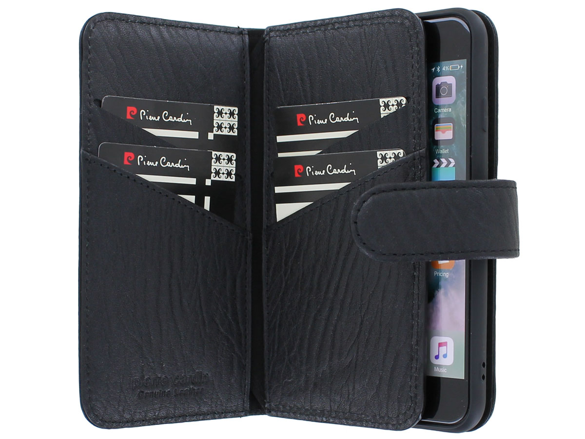 Pierre Cardin True Wallet Case Zwart - iPhone SE 2020/8/7 hoesje