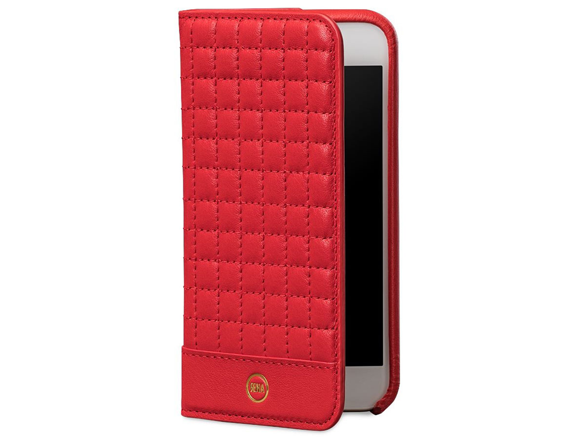 Sena Isa WalletBook Rood Leer - iPhone SE / 8 / 7 hoesje