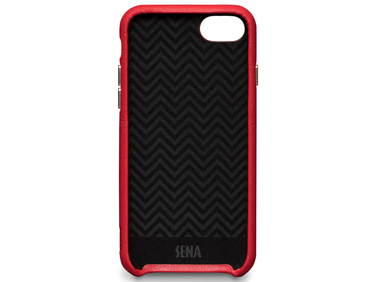 Sena Leather SnapOn Wallet Rood - iPhone SE / 8 / 7 Hoesje