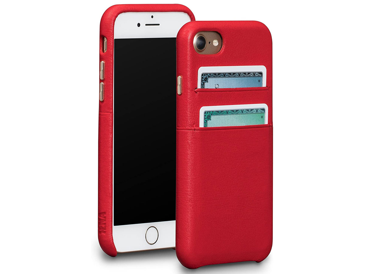 Avondeten linnen shampoo Sena SnapOn Wallet Rood | iPhone SE 2020/8/7 Hoesje