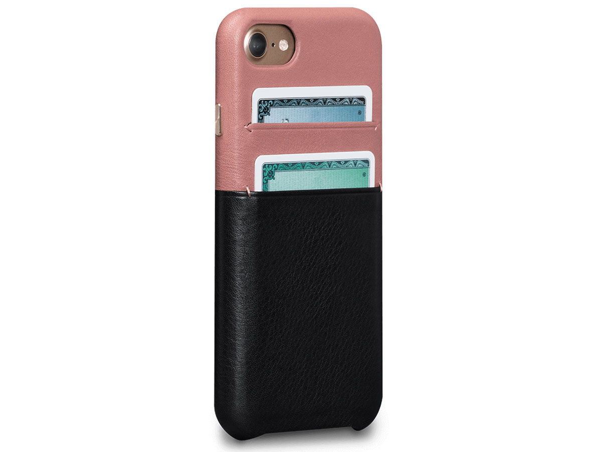 Sena Leather SnapOn Wallet Roze - iPhone SE / 8 / 7 Hoesje