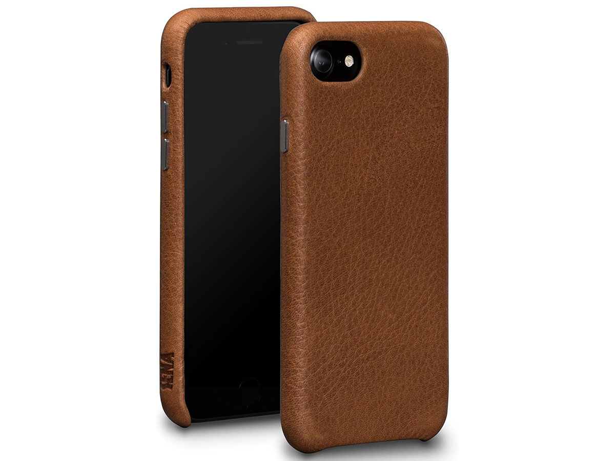 wetenschapper appel Parel Sena Leather Skin Case Tan iPhone SE 2020/8/7 Hoesje