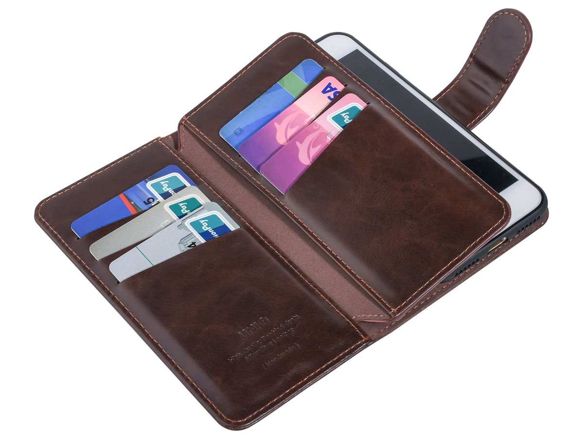 Uniq True Wallet Case Bruin - iPhone SE / 8 / 7 hoesje