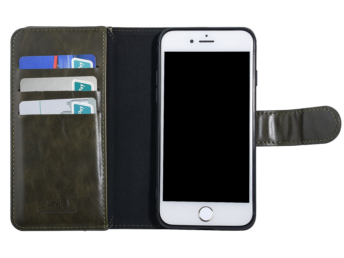Uniq True Wallet Case Groen - iPhone SE / 8 / 7 hoesje