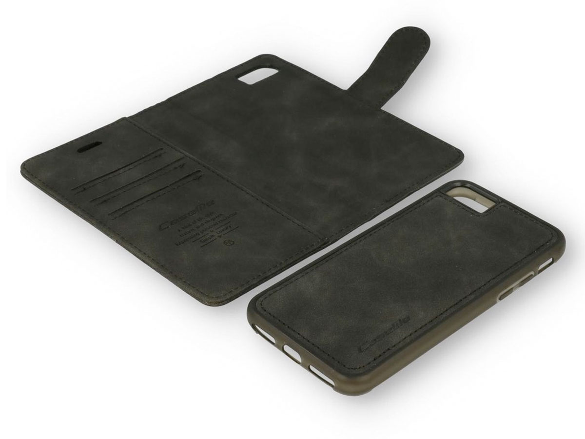 CaseMe 2in1 Magnetic Bookcase Bruin - iPhone SE 2020/8/7 Hoesje