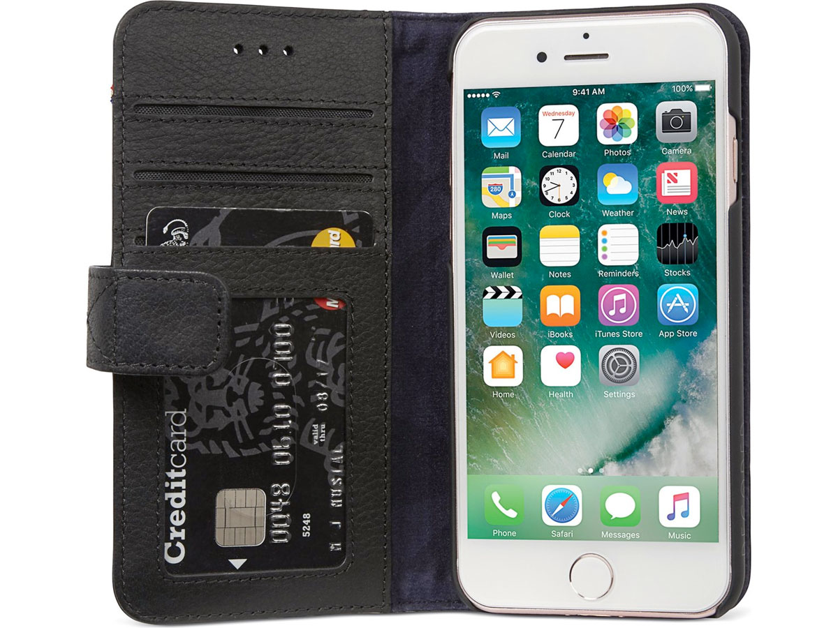 Decoded Detachable Wallet Case Zwart - iPhone SE/8/7/6s hoesje