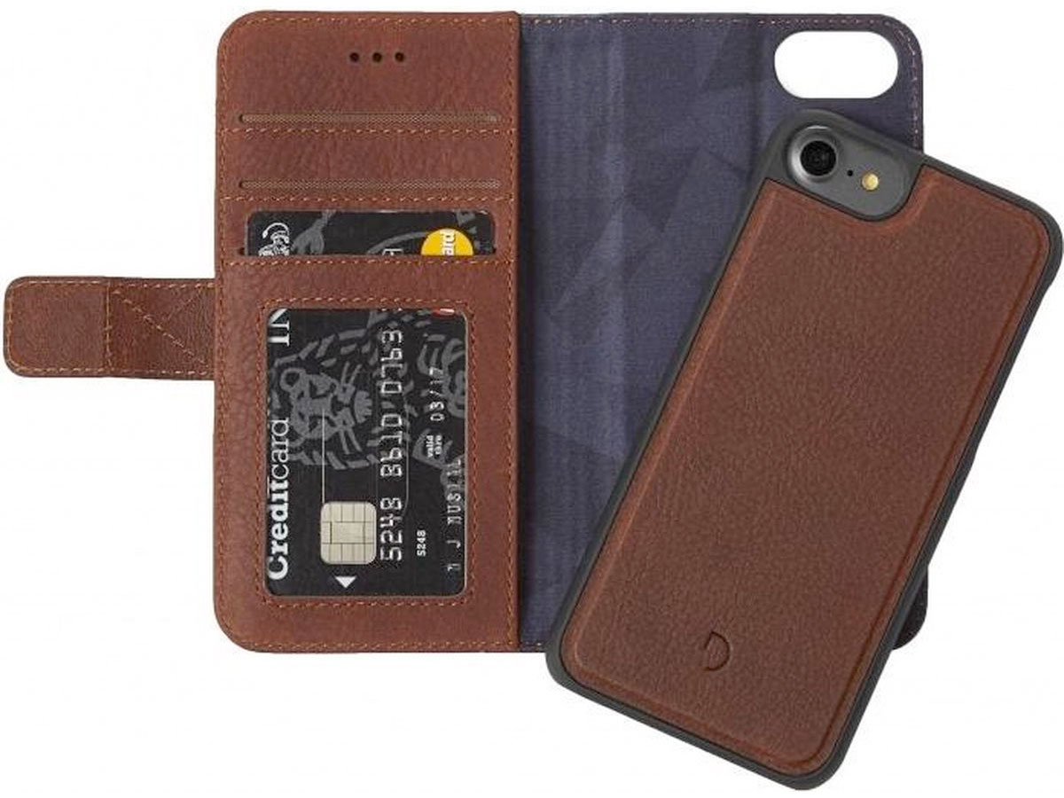 Decoded Detachable Wallet Case Bruin - iPhone SE/8/7/6s hoesje
