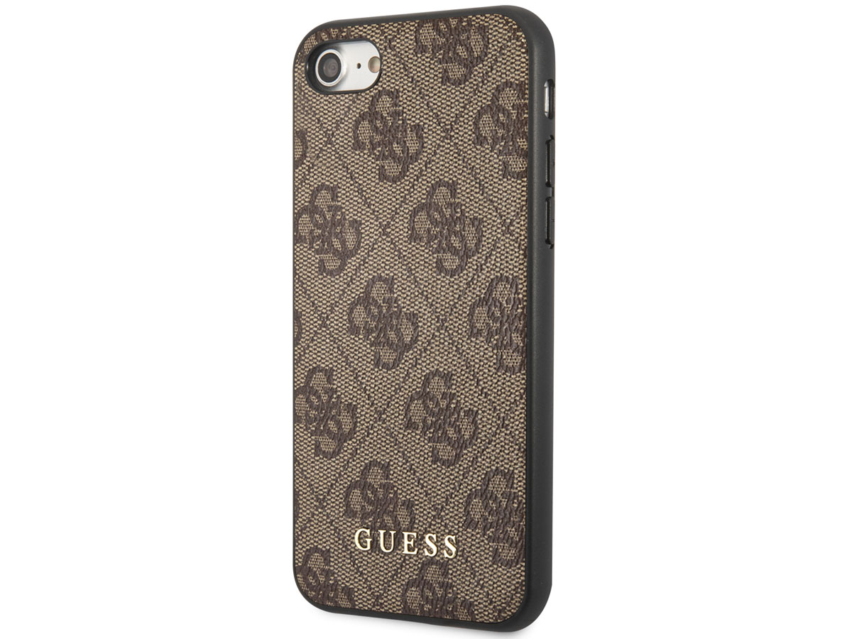 Guess Monogram Case Bruin - iPhone SE / 8 / 7 / 6 hoesje