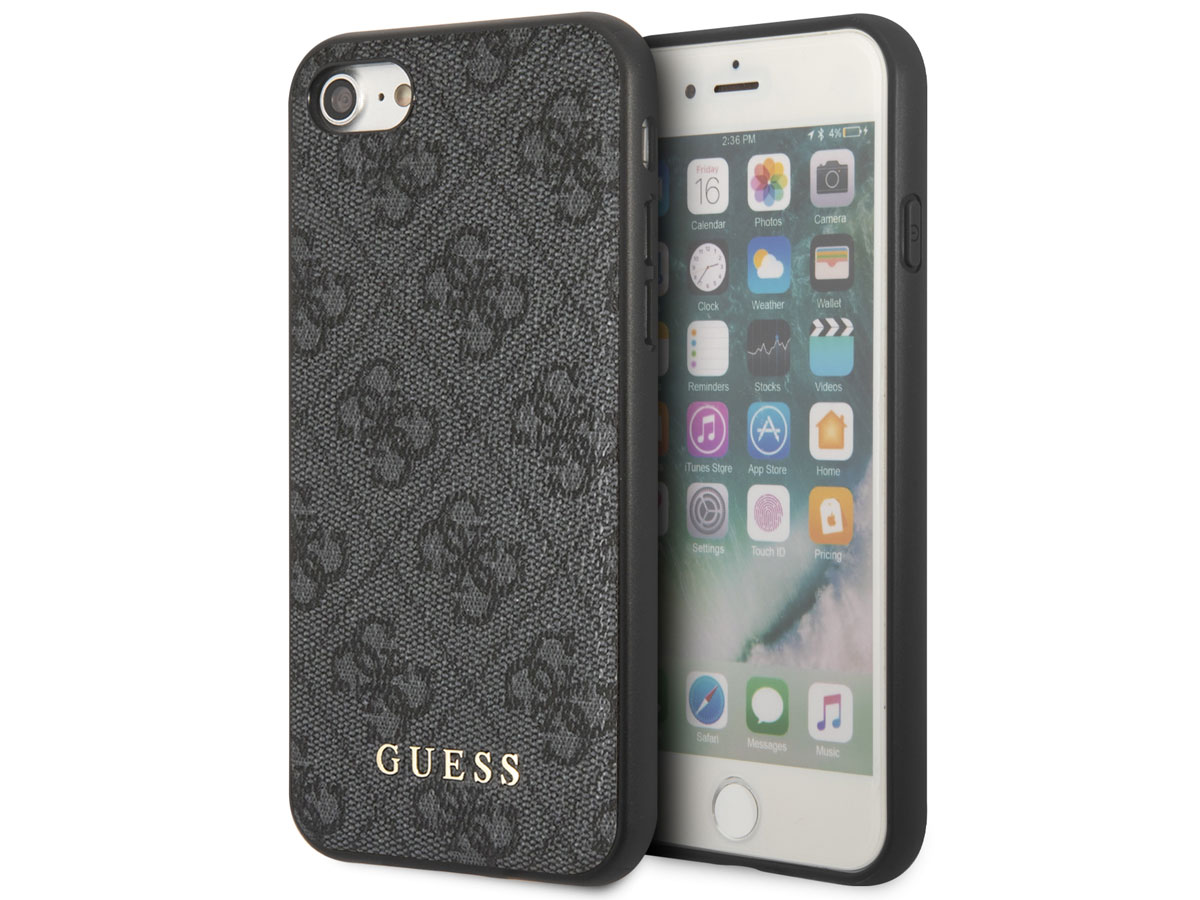 Guess Monogram Case Grijs - iPhone SE / 8 / 7 / 6 hoesje