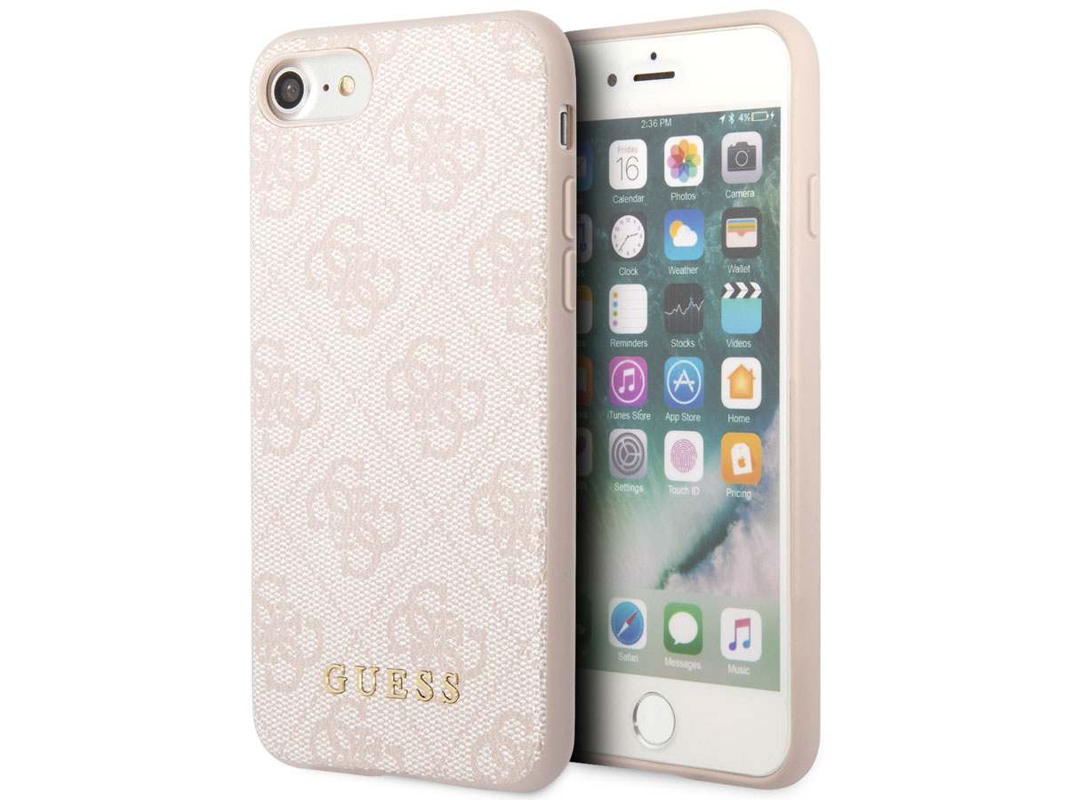 Guess Monogram Case Roze - iPhone SE / 8 / 7 / 6 hoesje