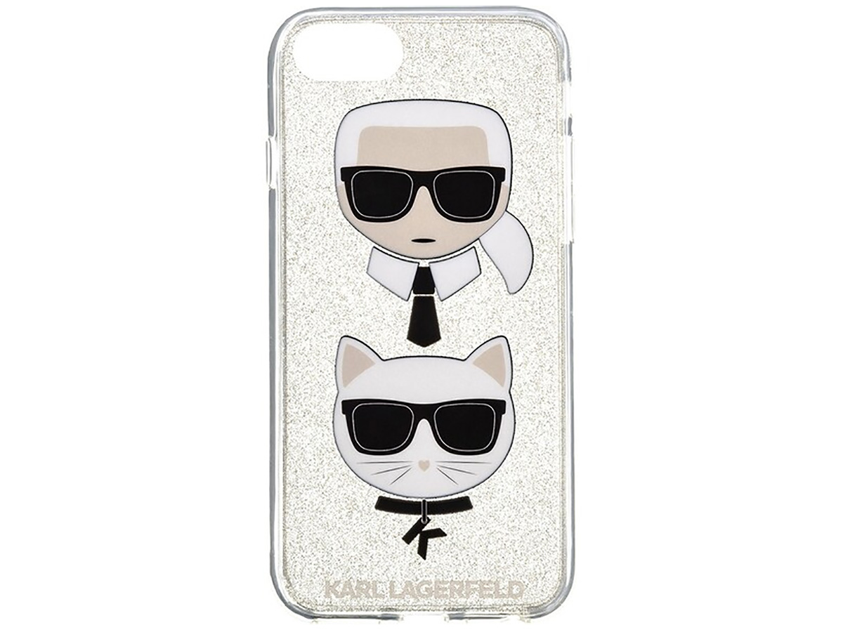 Karl Lagerfeld Ikonik Duo Glitter Case - iPhone SE / 8 / 7 / 6(s) hoesje