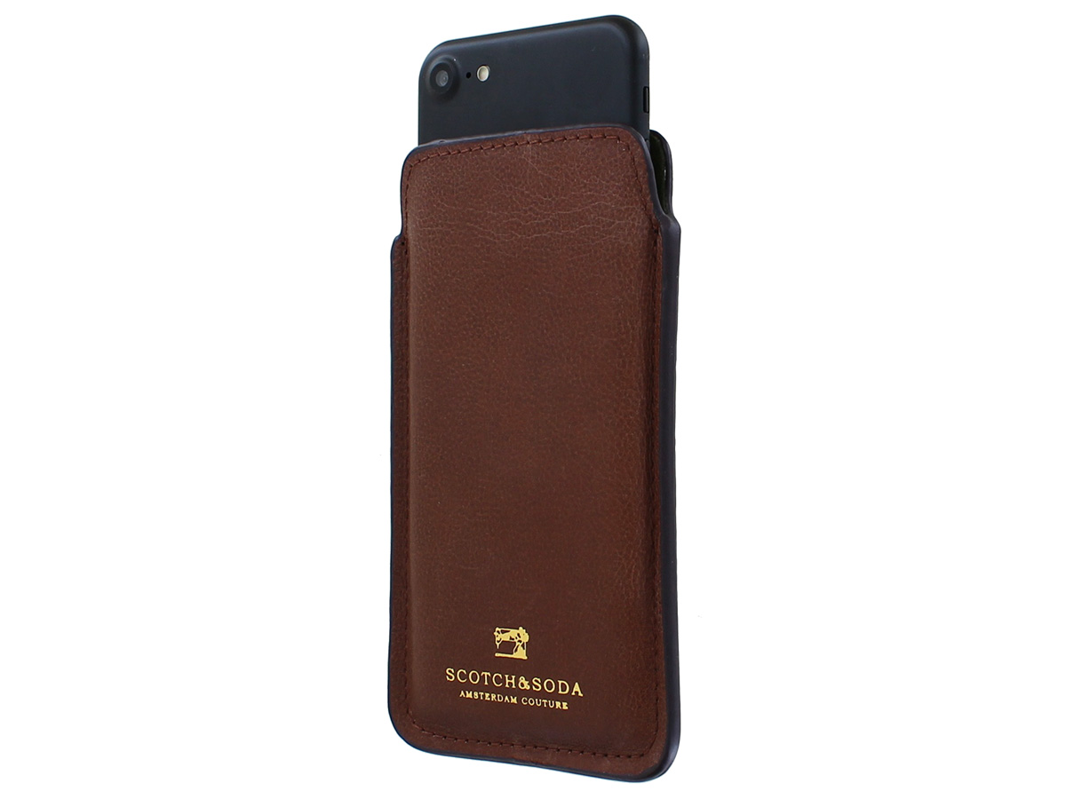 Scotch & Soda Sleeve Bruin Leer - iPhone SE / 8 / 7 / 6(s) hoesje