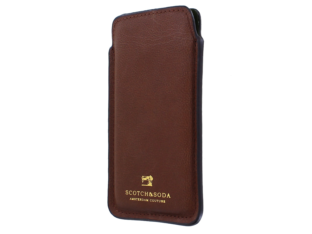 Scotch & Soda Sleeve Bruin Leer - iPhone SE / 8 / 7 / 6(s) hoesje