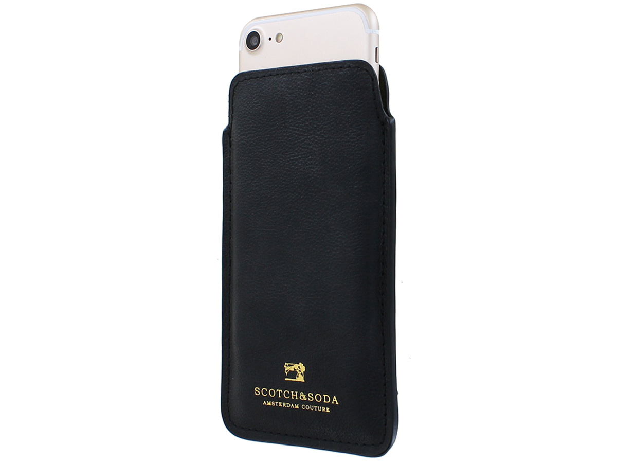 Scotch & Soda Sleeve Zwart Leer - iPhone SE / 8 / 7 / 6(s) hoesje