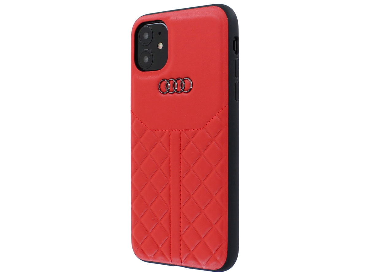 Audi Q8 Series Case Rood Leer - iPhone 11 hoesje