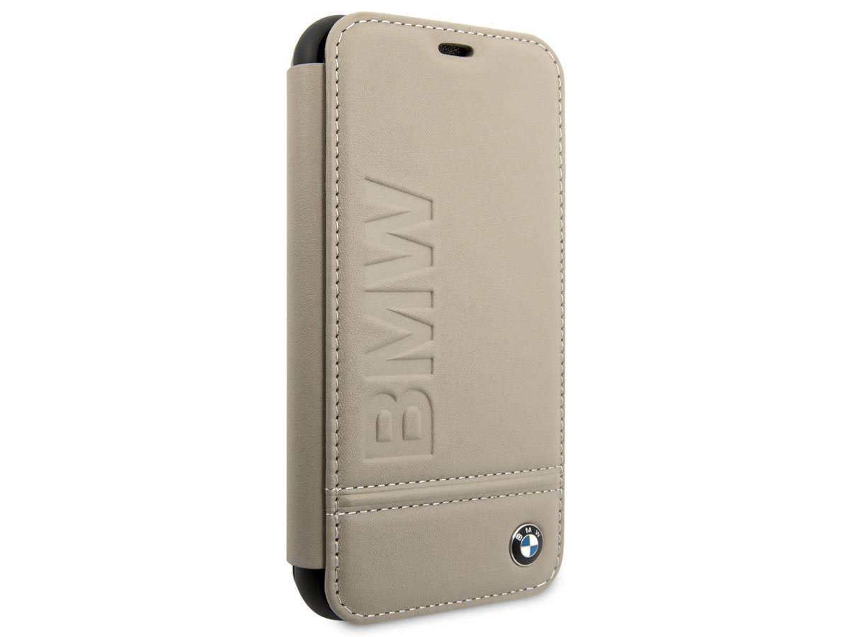 BMW Signature Bookcase Beige Leer - iPhone 11 hoesje