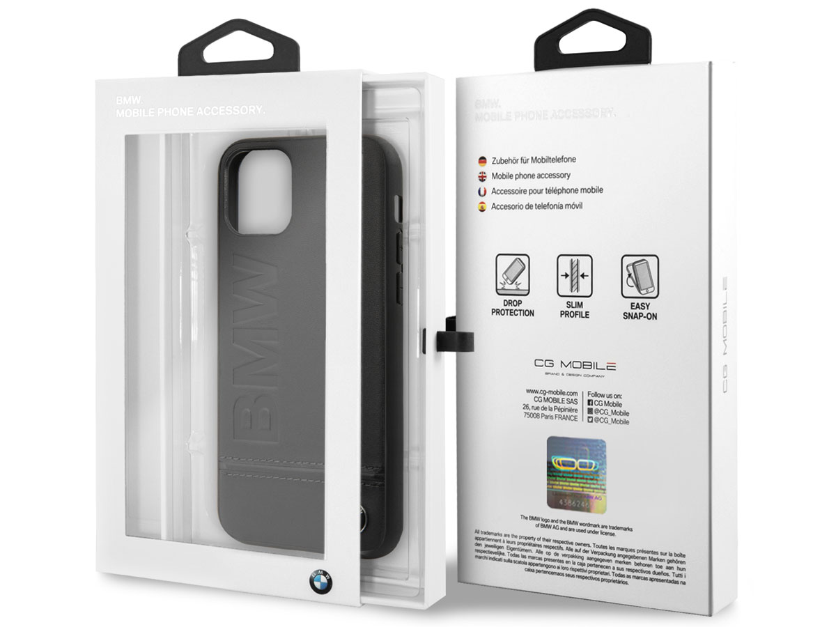 BMW Signature Case Zwart Leer - iPhone 11 hoesje