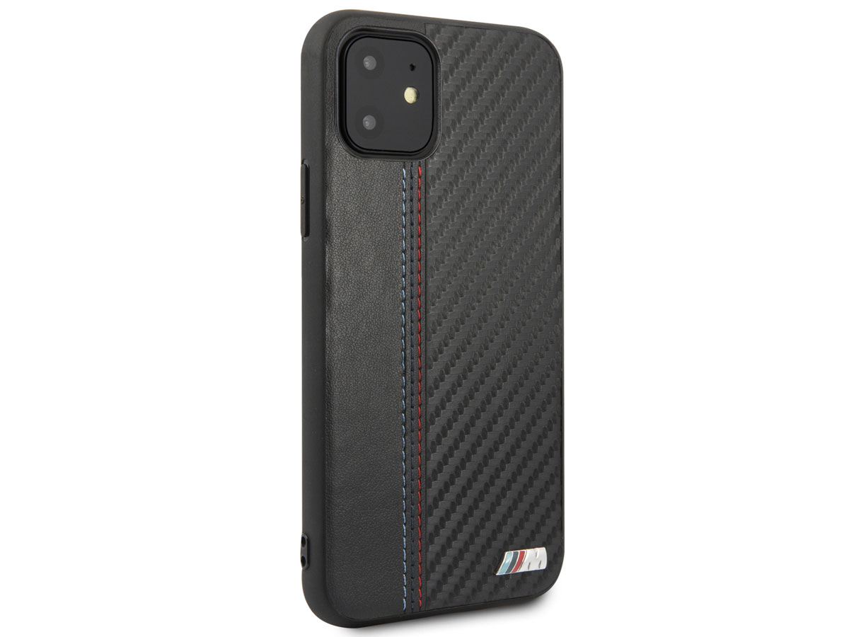 BMW M Sport Stitched Case Zwart - iPhone 11 hoesje